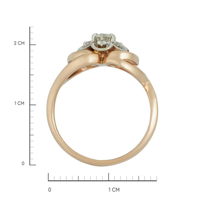 Кольцо из золота 585 пробы c бриллиантами, Л 7601 6331 за 48800