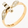 Кольцо из комбинированного золота 583 пробы c 9 бриллиантами Л11149470 фото 1