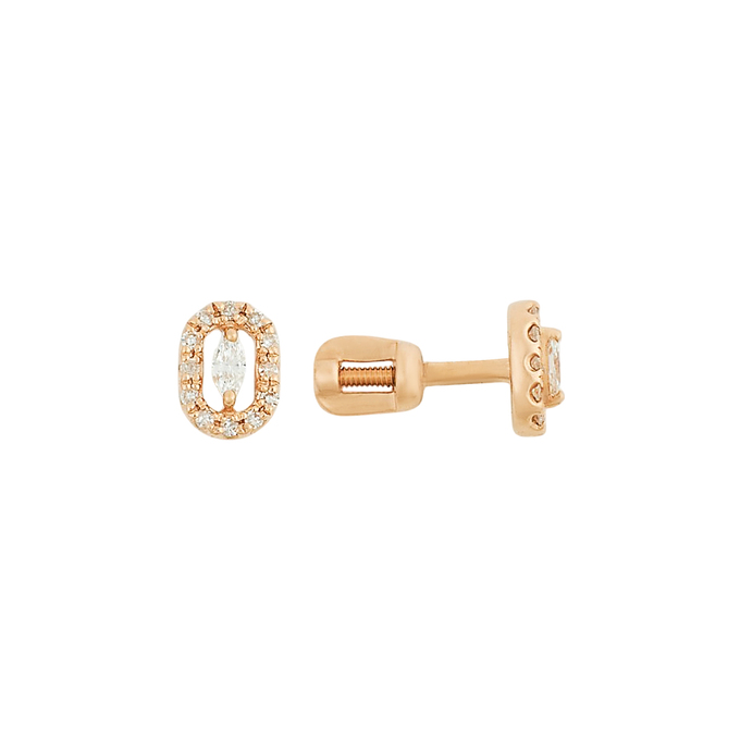 Серьги из золота 585 пробы с бриллиантами, Л 2010 9666 за 20600