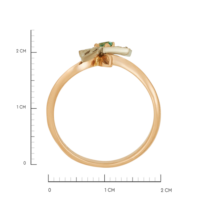 Кольцо из золота 585 пробы c бриллиантами и синтетическим камнем, Л 2509 1136 за 35920