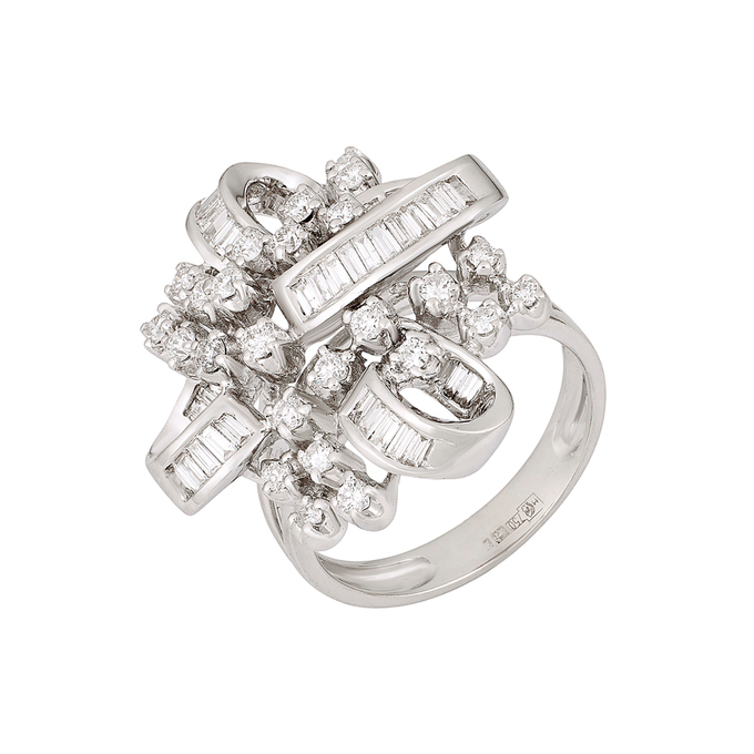 Кольцо из золота 750 пробы c бриллиантами, Л 2809 3323 за 140000