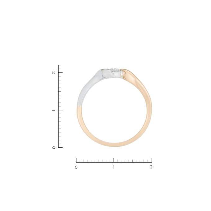 Кольцо из золота 585 пробы c 1 бриллиантом, Л 2810 2833 за 39920