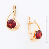 Серьги из золота 585 пробы c 2 гранатами