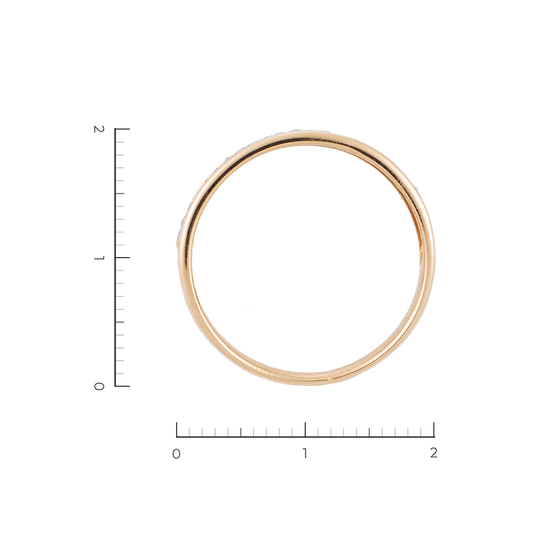 Кольцо из комбинированного золота 585 пробы c 42 бриллиантами, Л63020634 за 14100