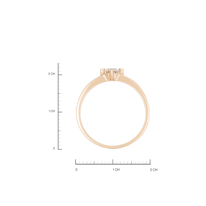 Кольцо из золота 585 пробы c 17 бриллиантами, Л 4709 9814 за 113520