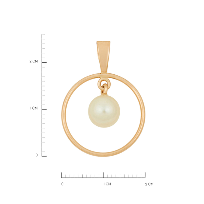 Подвеска из золота 583 пробы c культивированным жемчугом, Л 6002 5150 за 16160