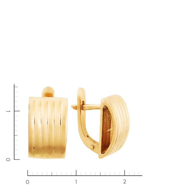 Серьги из красного золота 585 пробы