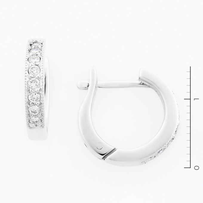 Серьги из золота 585 пробы c 16 бриллиантами