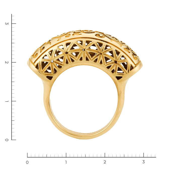 Кольцо из желтого золота 750 пробы