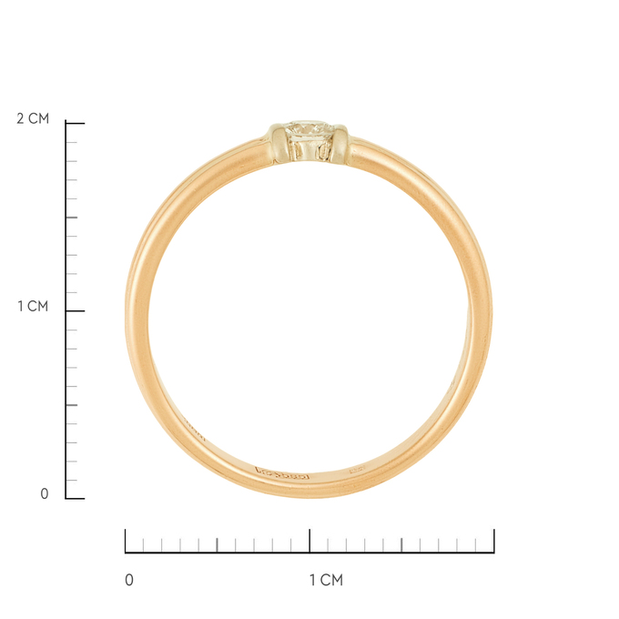 Кольцо из золота 585 пробы c бриллиантом, Л 2812 2591 за 42000
