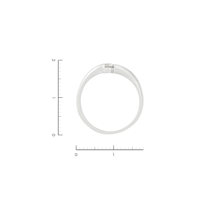 Кольцо из белого золота 585 пробы c 1 бриллиантом, Л 7601 1780 за 20000