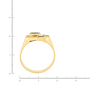 Кольцо из комбинированного золота 750 пробы c 1 бриллиантом и 1 сапфиром Л04080659 фото 4