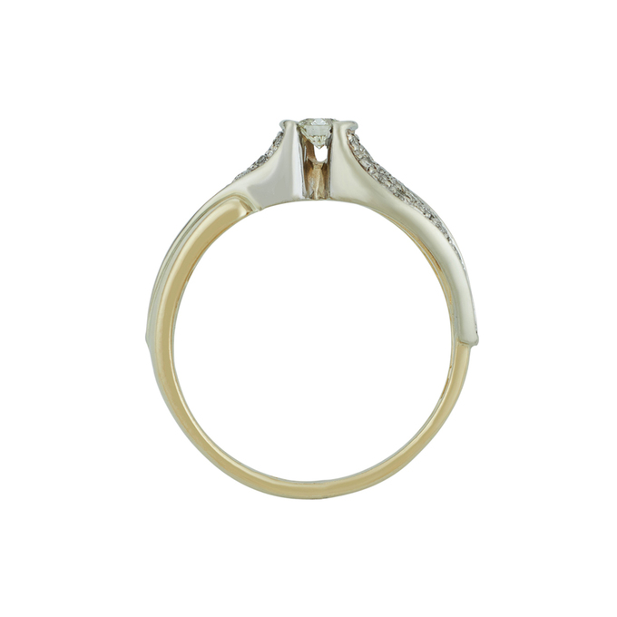 Кольцо из золота 585 пробы c бриллиантами, Л 1115 9768 за 55360