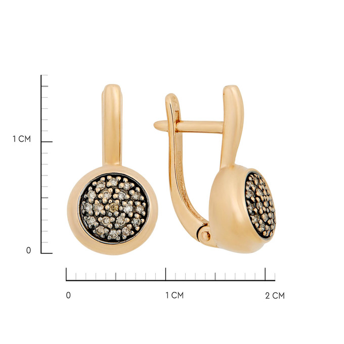 Серьги из золота 585 пробы с бриллиантами, Л 0616 1752 за 46400