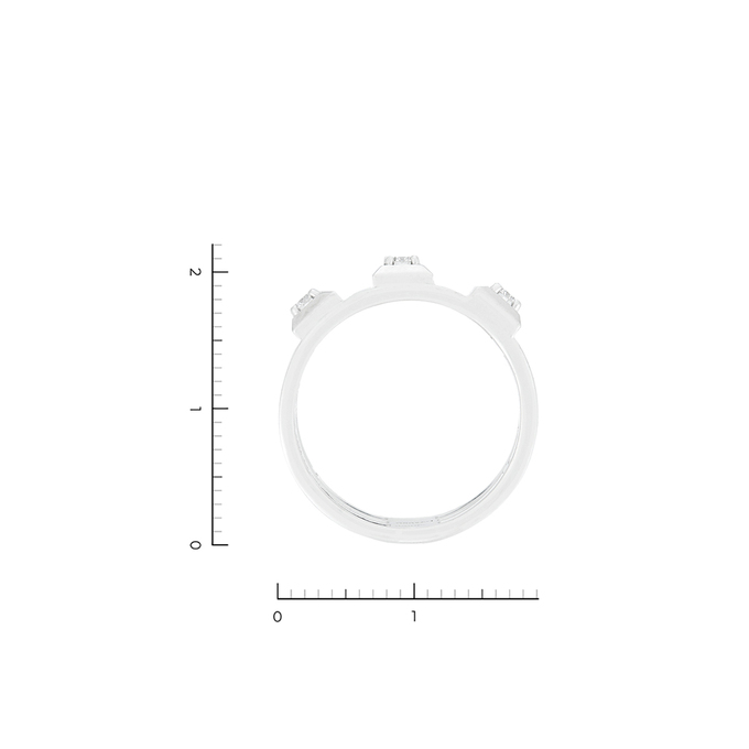 Кольцо из золота 585 пробы c 3 бриллиантами, Л 3606 3521 за 82320