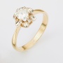 Кольцо из комбинированного золота 750 пробы c 1 бриллиантом Л33072120 фото 1
