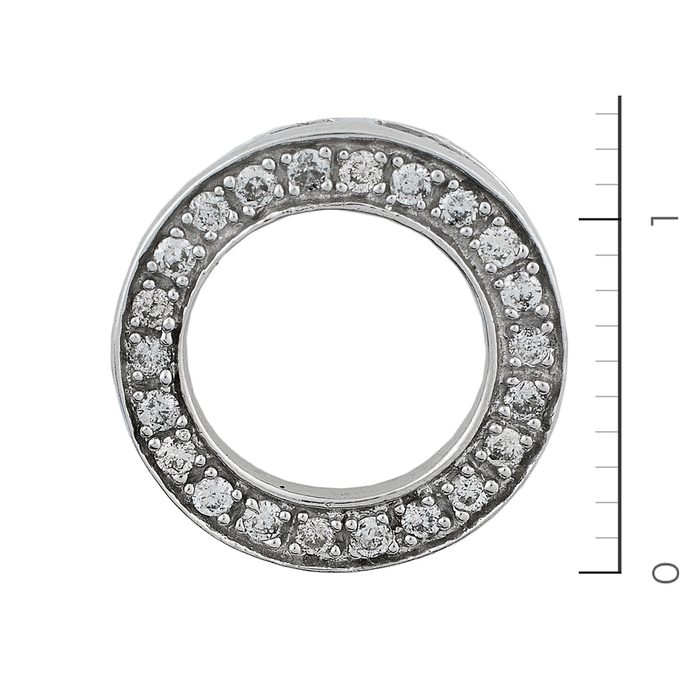 Подвеска из белого золота 585 пробы c 22 бриллиантами