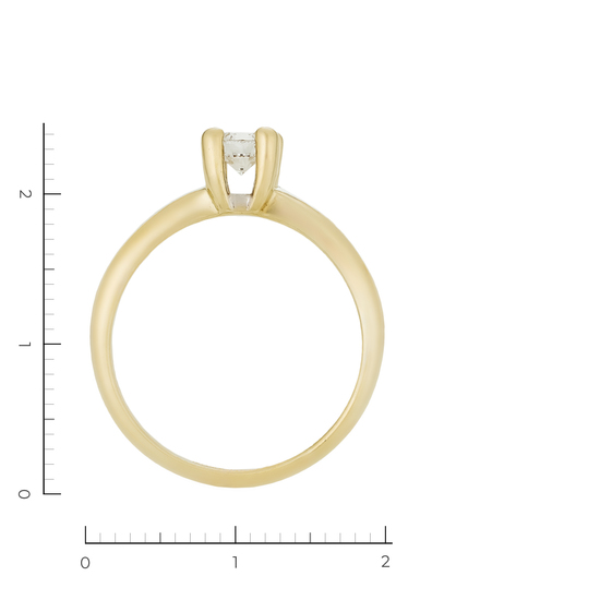 Кольцо из желтого золота 585 пробы c 1 бриллиантом, Л11148164 за 82250