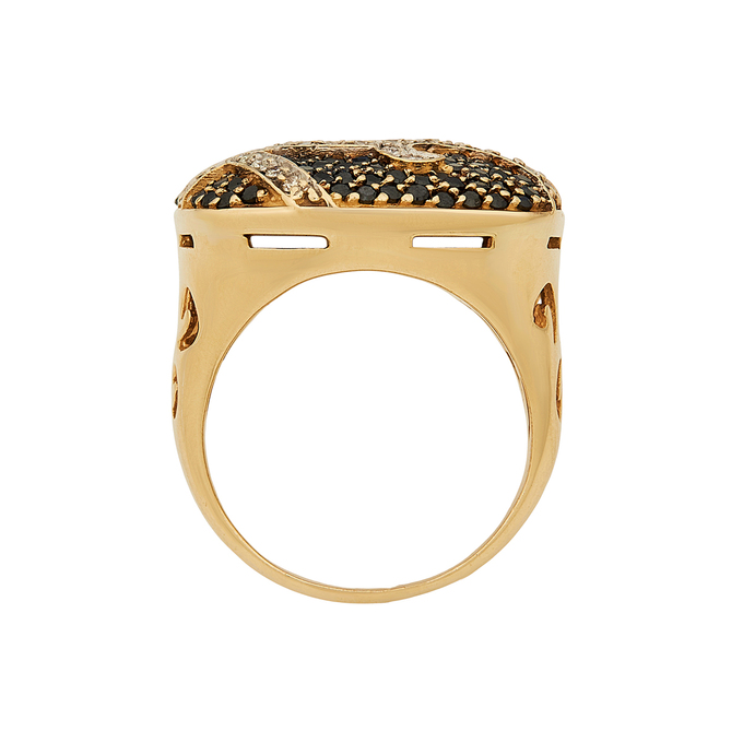 Кольцо из золота 585 пробы c бриллиантами и синтетическими камнями, Л 2811 4496 за 135800