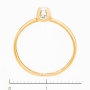 Кольцо из красного золота 585 пробы c 1 бриллиантом Л48065574 фото 3
