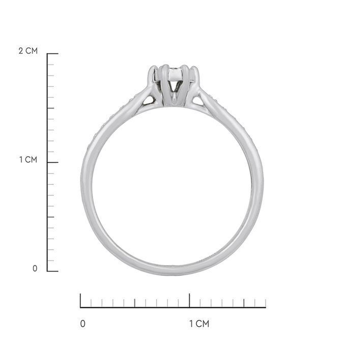 Кольцо из золота 585 пробы c бриллиантами, Л 1615 8860 за 17520