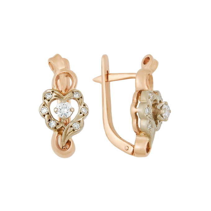 Серьги из золота 585 пробы c бриллиантами, К 0000 5212 за 85200