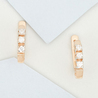 Серьги из красного золота 585 пробы c фианитами