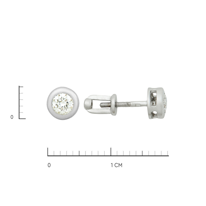 Серьги из золота 585 пробы c бриллиантами, Ц О007 1194 за 55000