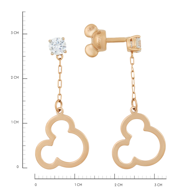 Серьги из золота 585 пробы c фианитами, Ц О007 0489 за 20580