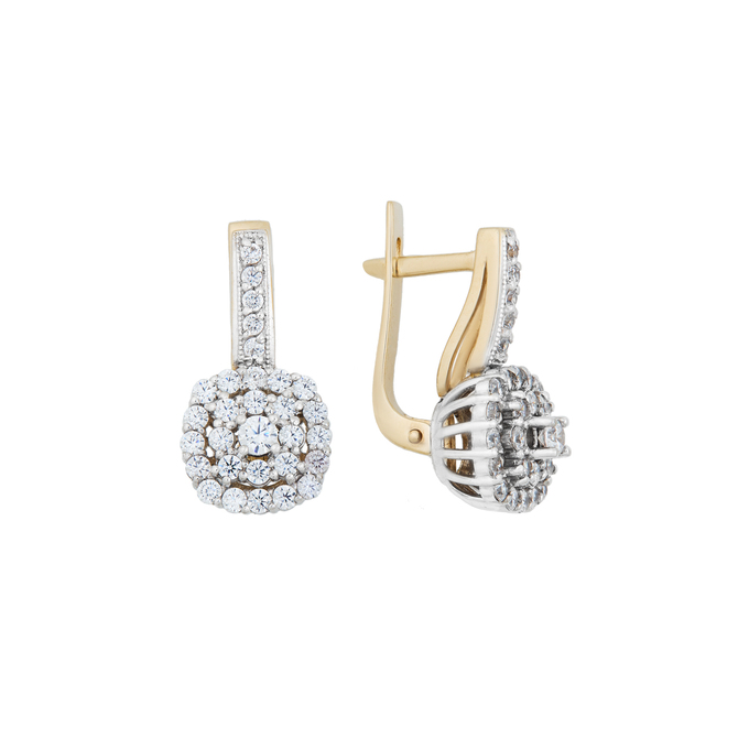 Серьги из золота 585 пробы c Синтетический камень, К 0000 4061 за 81300
