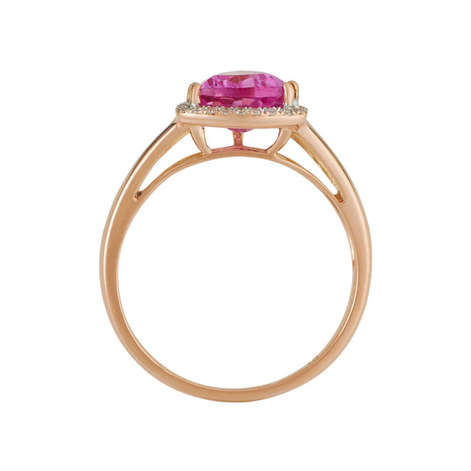Кольцо из золота 585 пробы с бриллиантами и корундом, Л 3015 1870 за 27600