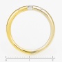 Кольцо из комбинированного золота 750 пробы c 3 бриллиантами Л64003305 фото 4
