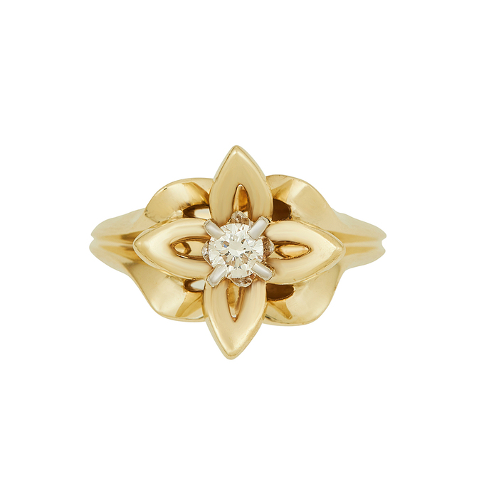 Кольцо из золота 585 пробы c бриллиантом, Л 2811 5950 за 91920