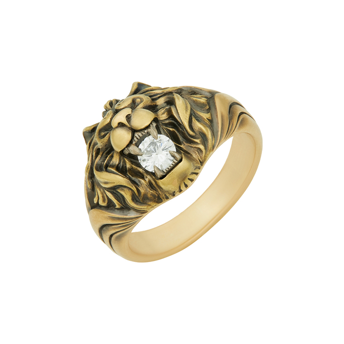 Кольцо из золота 750 пробы c бриллиантом