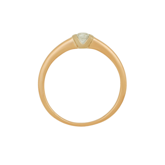 Кольцо из золота 585 пробы c бриллиантом, Л 7502 8847 за 24400