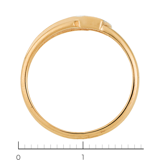 Кольцо из комбинированного золота 585 пробы c фианитами, Л24139901 за 8340