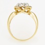 Кольцо из комбинированного золота 585 пробы c 4 бриллиантами Л32074855 фото 3