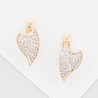 Серьги из красного золота 585 пробы c фианитами