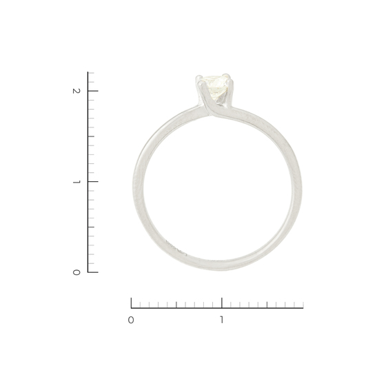 Кольцо из белого золота 585 пробы c 1 бриллиантом, Л73021485 за 60500