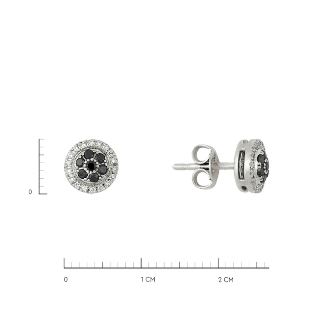 Серьги из золота 585 пробы c бриллиантами