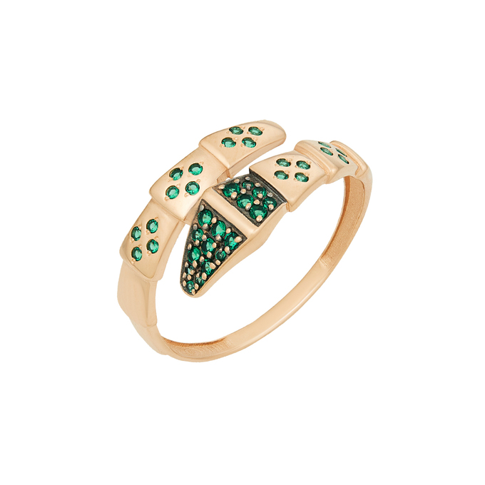 Кольцо из золота 585 пробы c синтетическими камнями, Л 6402 3590 за 14560