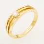 Кольцо из желтого золота 750 пробы c 1 бриллиантом Л28059301 фото 1