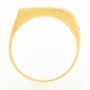 Кольцо печатка из желтого золота 750 пробы c 31 бриллиантами Л32079310 фото 3