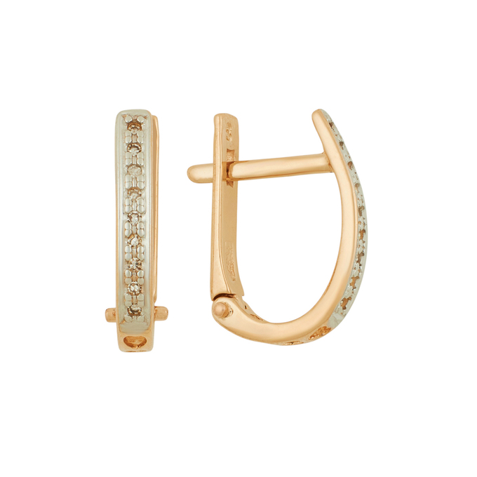 Серьги из золота 585 пробы c бриллиантами