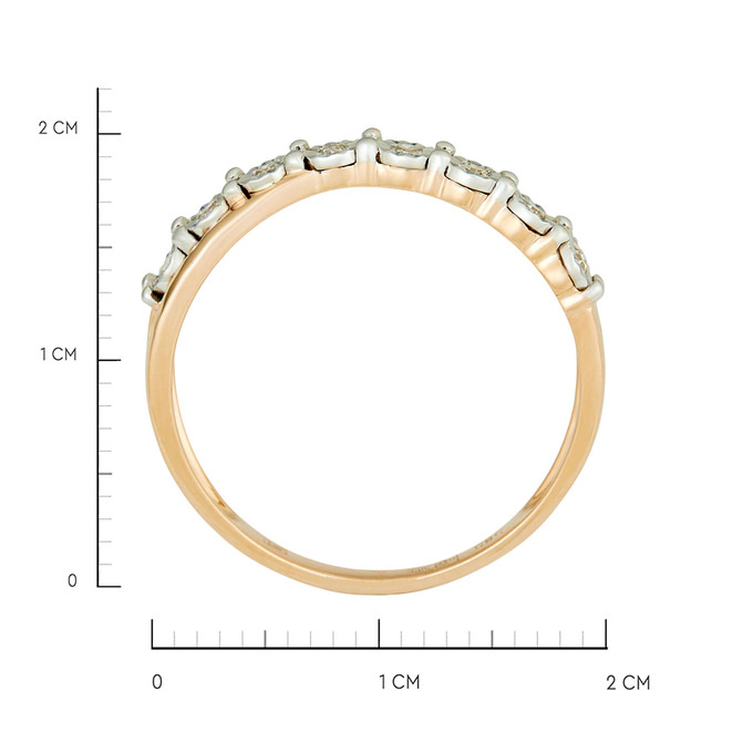 Кольцо из золота 585 пробы c бриллиантами, Л 1912 0810 за 29500