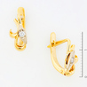 Серьги из золота 750 пробы c 2 бриллиантами