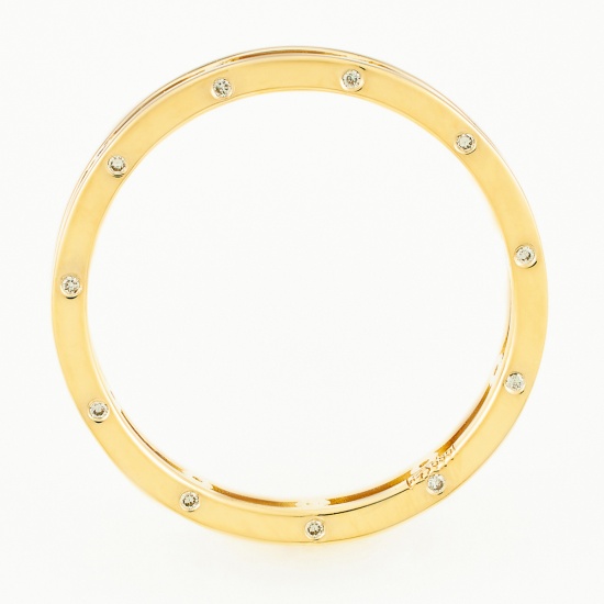 Кольцо обручальное из желтого золота 585 пробы c 33 бриллиантами, Л51035677 за 34230