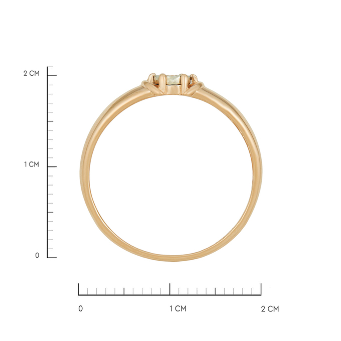 Кольцо из золота 585 пробы c бриллиантом, Л 6602 6724 за 18900