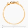 Кольцо из комбинированного золота 585 пробы c 1 бриллиантом Л16145455 фото 3