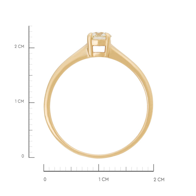 Кольцо из золота 585 пробы c бриллиантом, Л 6201 3494 за 62000